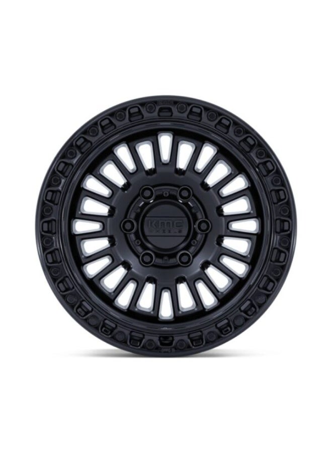 KMC KM554 AZTEC 17X8.5 6X139.7 ET00 CB106.1 MATTE BLACK / GLOSS BLK MILLED - Image 1